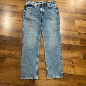 Zara Light Blue Denim Jeans with Contrast Stitching